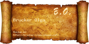 Brucker Olga névjegykártya